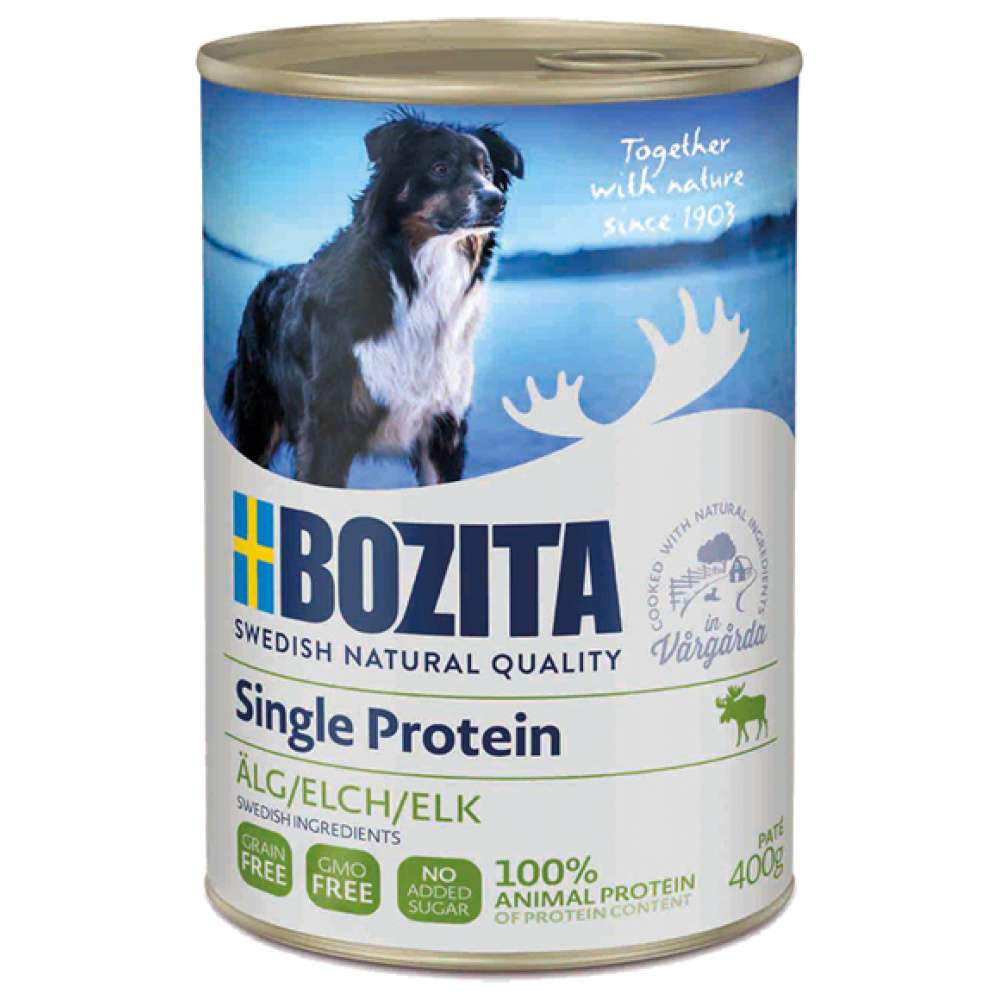 Bozita H Burk Singel Älg 400g