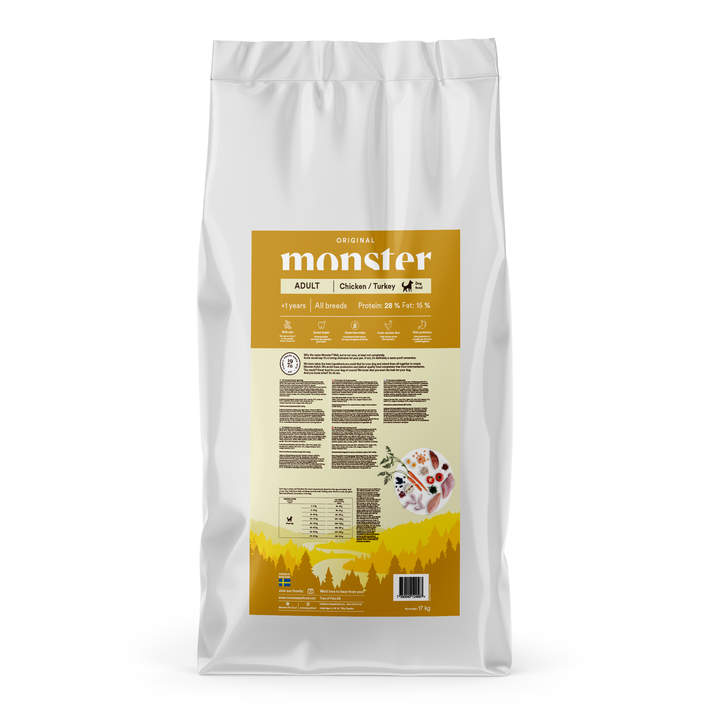 Monster Dog Original Adult Chicken/Turkey 17 kg