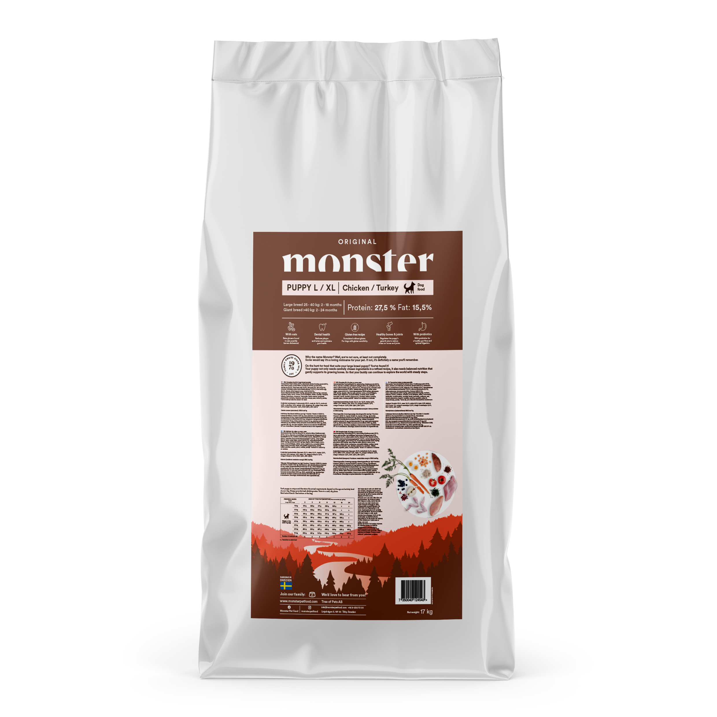 Monster Dog Original Puppy L/ XL Chicken/Turkey 17 kg