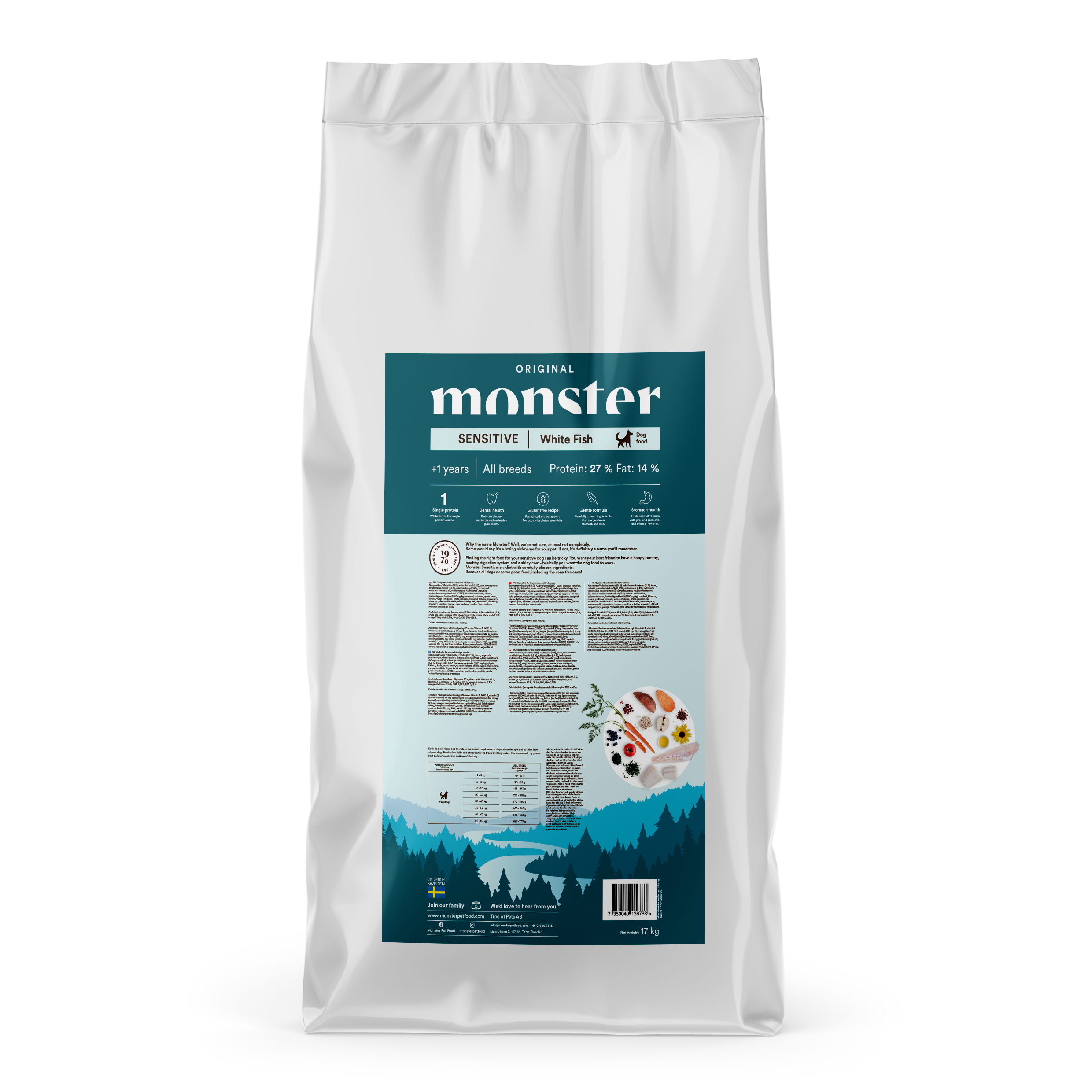 Monster Dog Original Sensitive White Fish 17 kg