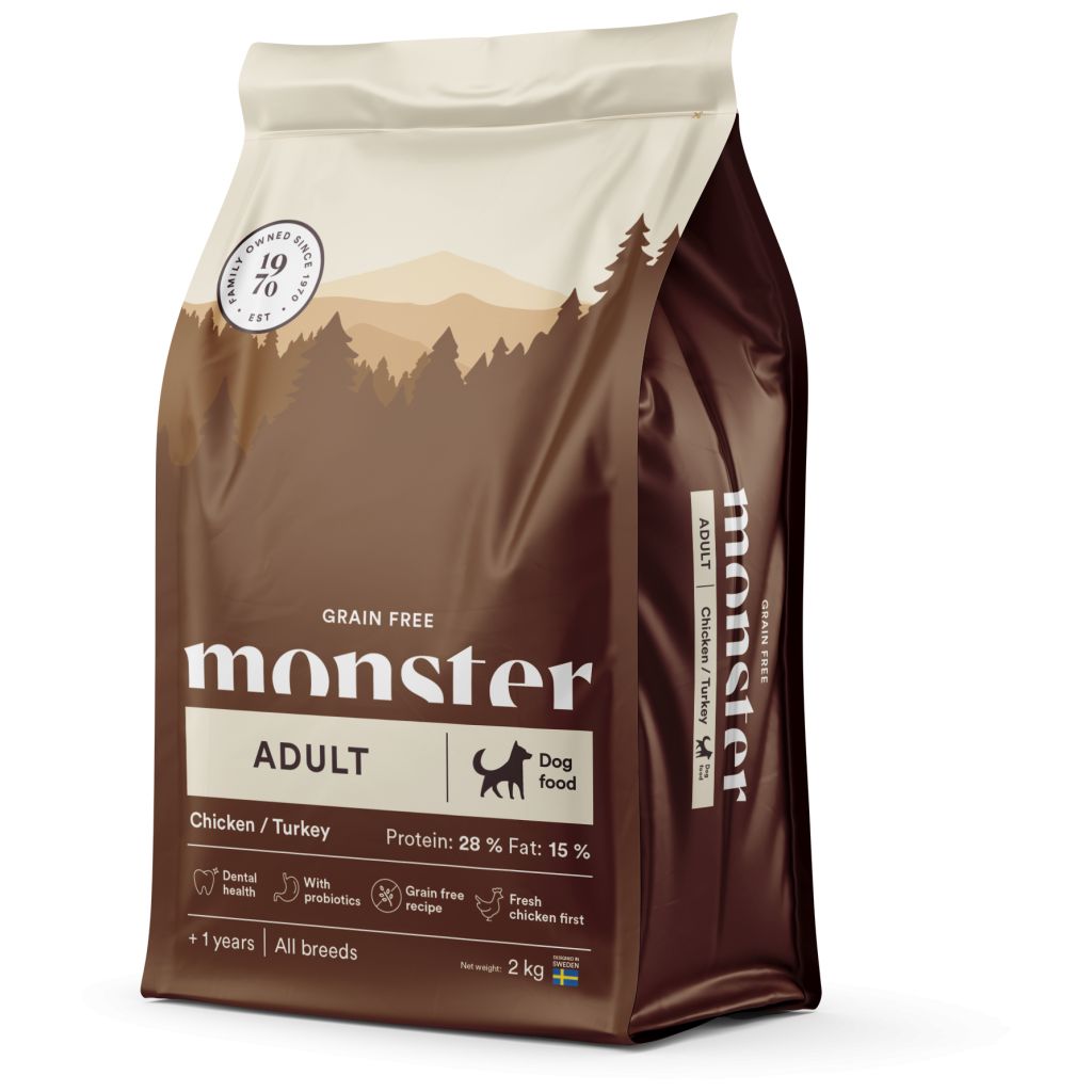 Monster Dog Grain Free Adult Chicken/Turkey  2 kg