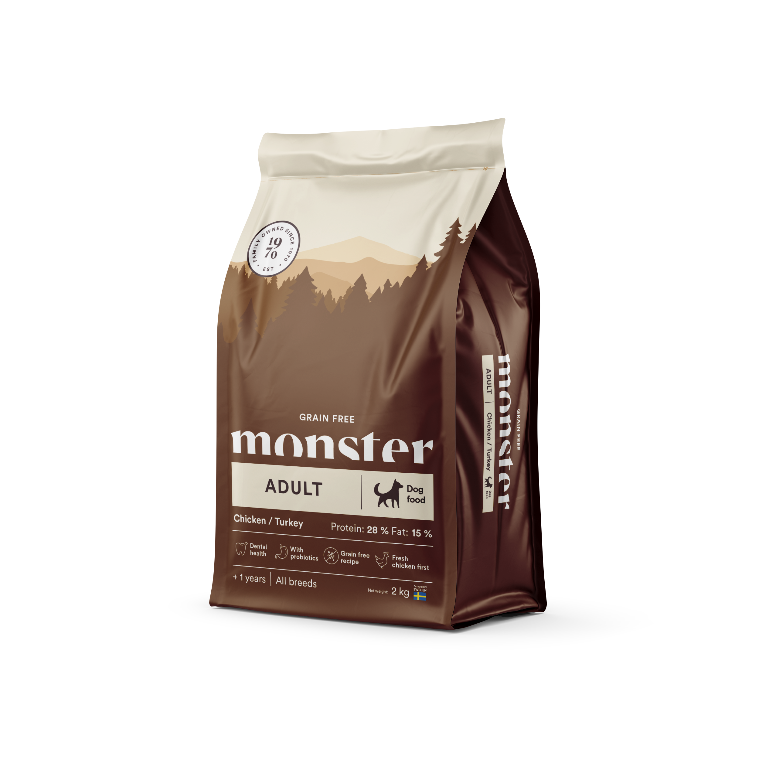 Monster Dog Grain Free Adult Chicken/Turkey  2 kg
