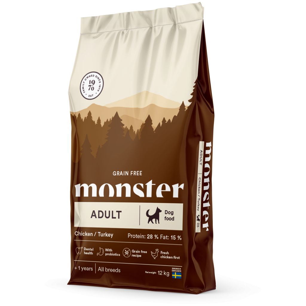 Monster Dog Grain Free Adult Chicken/Turkey 12 kg