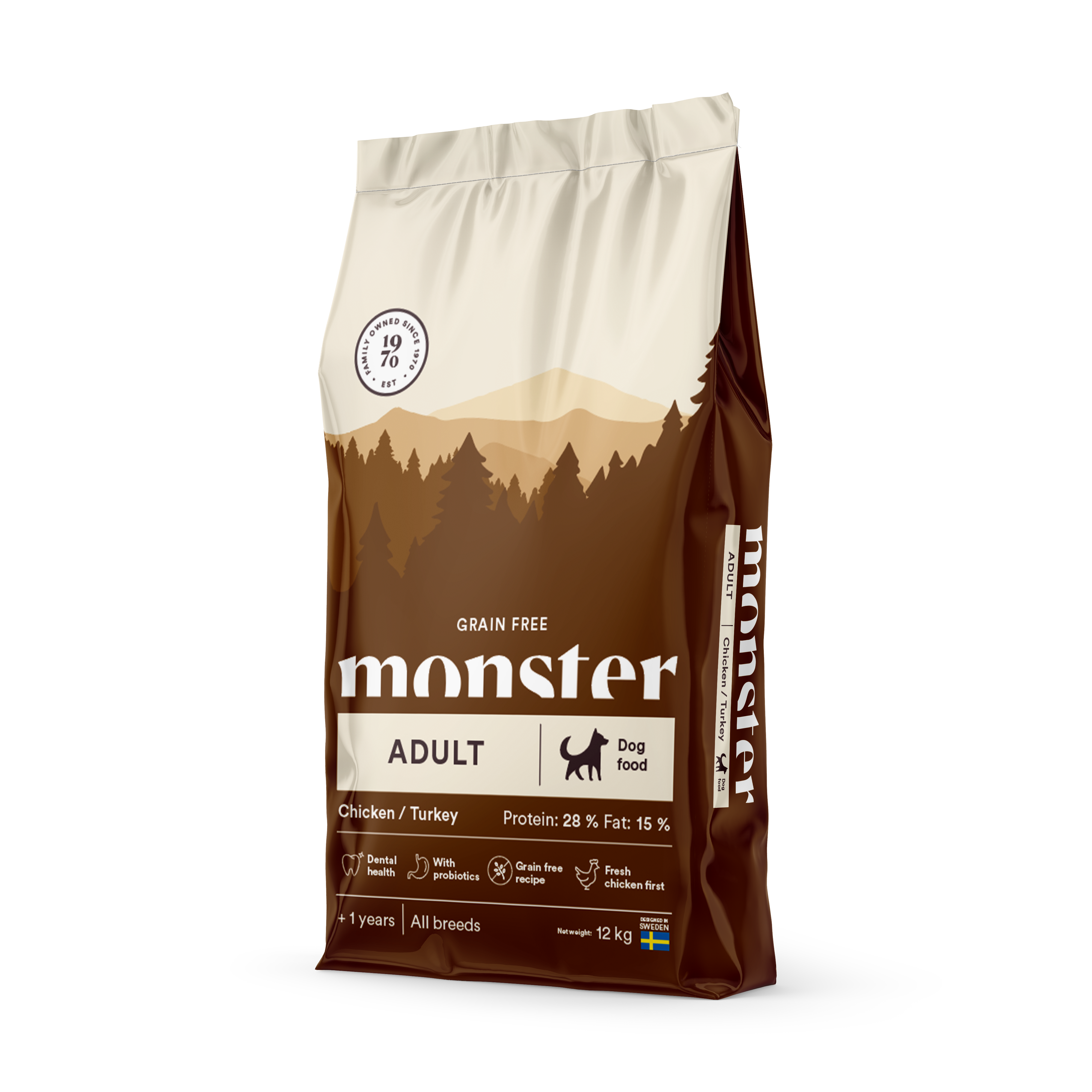 Monster Dog Grain Free Adult Chicken/Turkey 12 kg