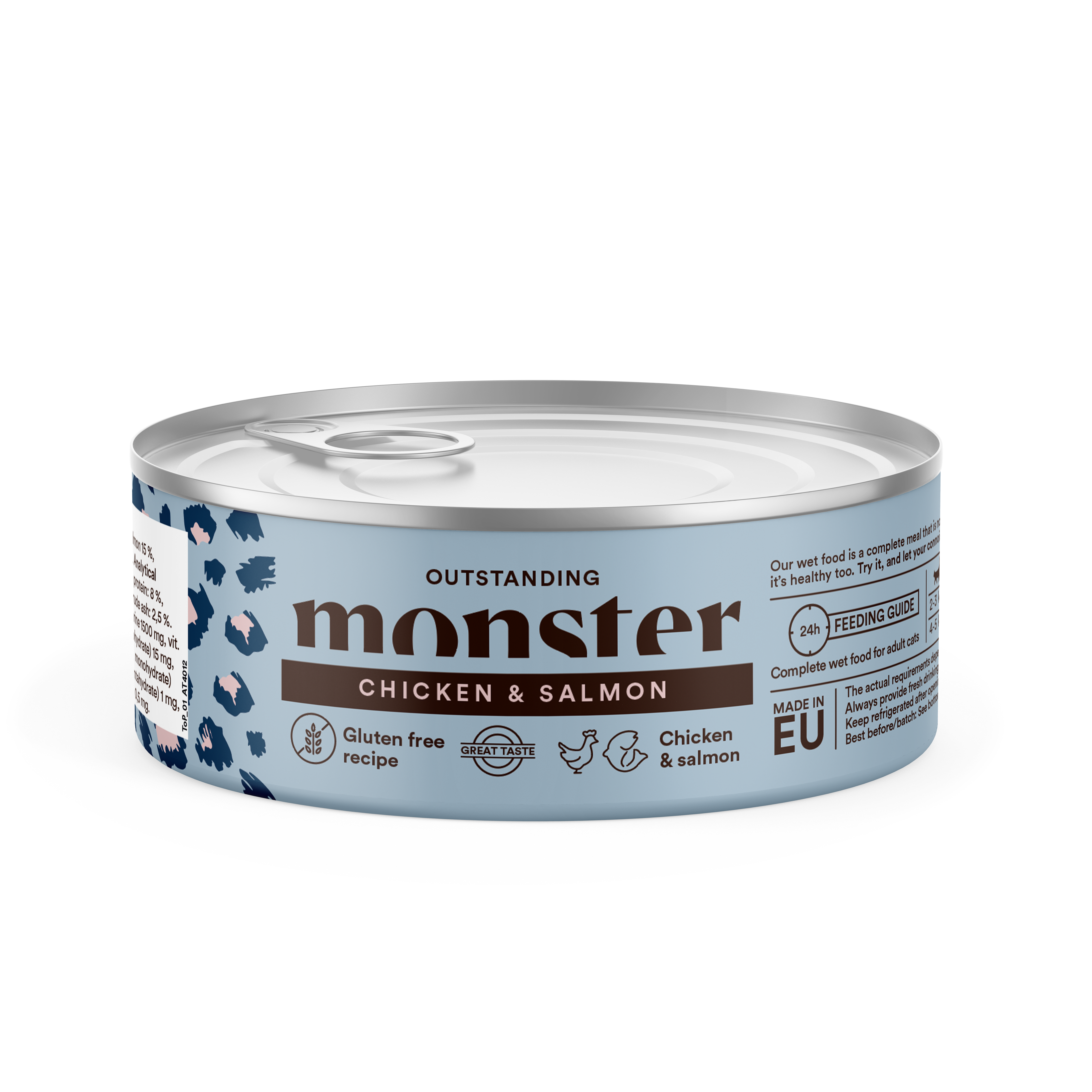 Monster Cat Adult Multi Chicken/Salmon Can 100 g
