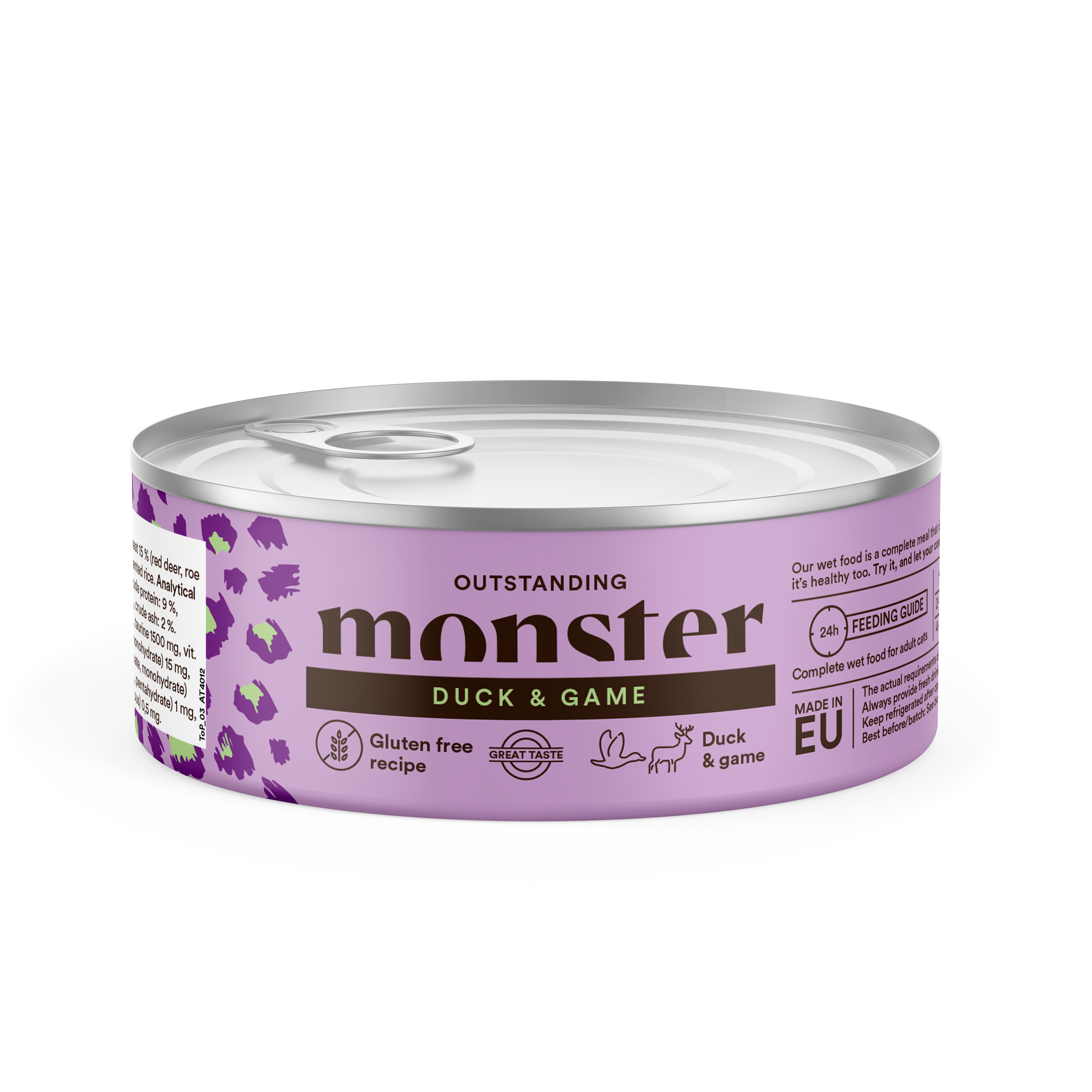 Monster Cat Adult Multi Protein Duck/Game Can 100 g