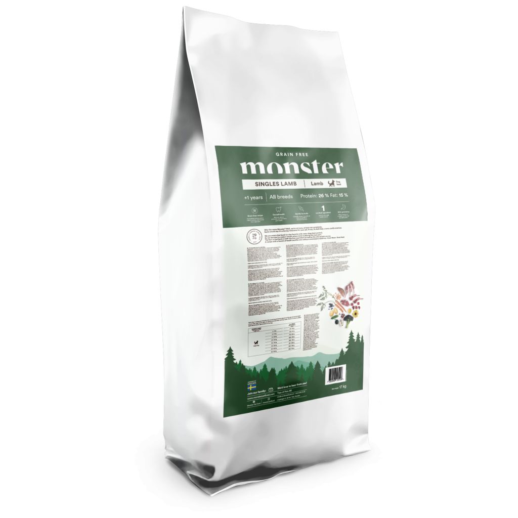 Monster Dog Grain Free Singles Lamb 17 kg