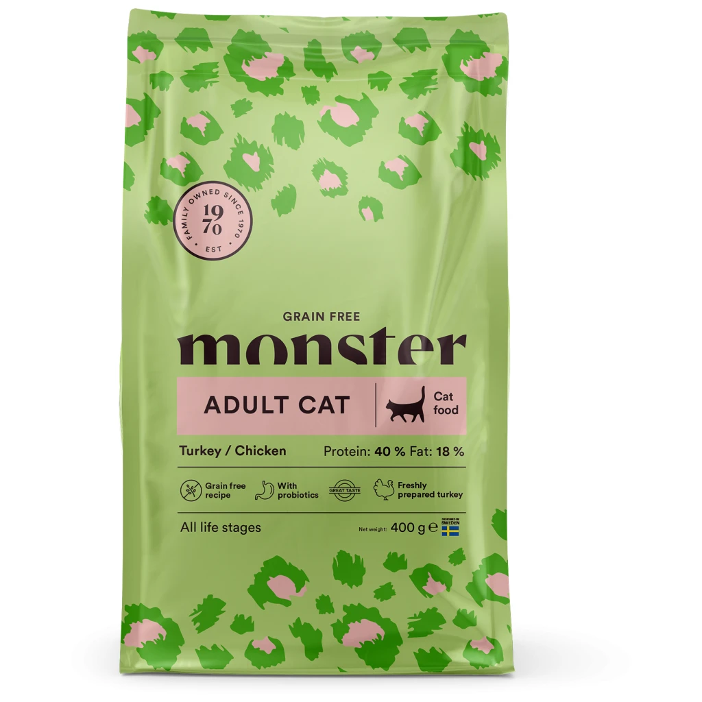 Monster Cat Grain Free Adult Turkey/Chicken 400 g