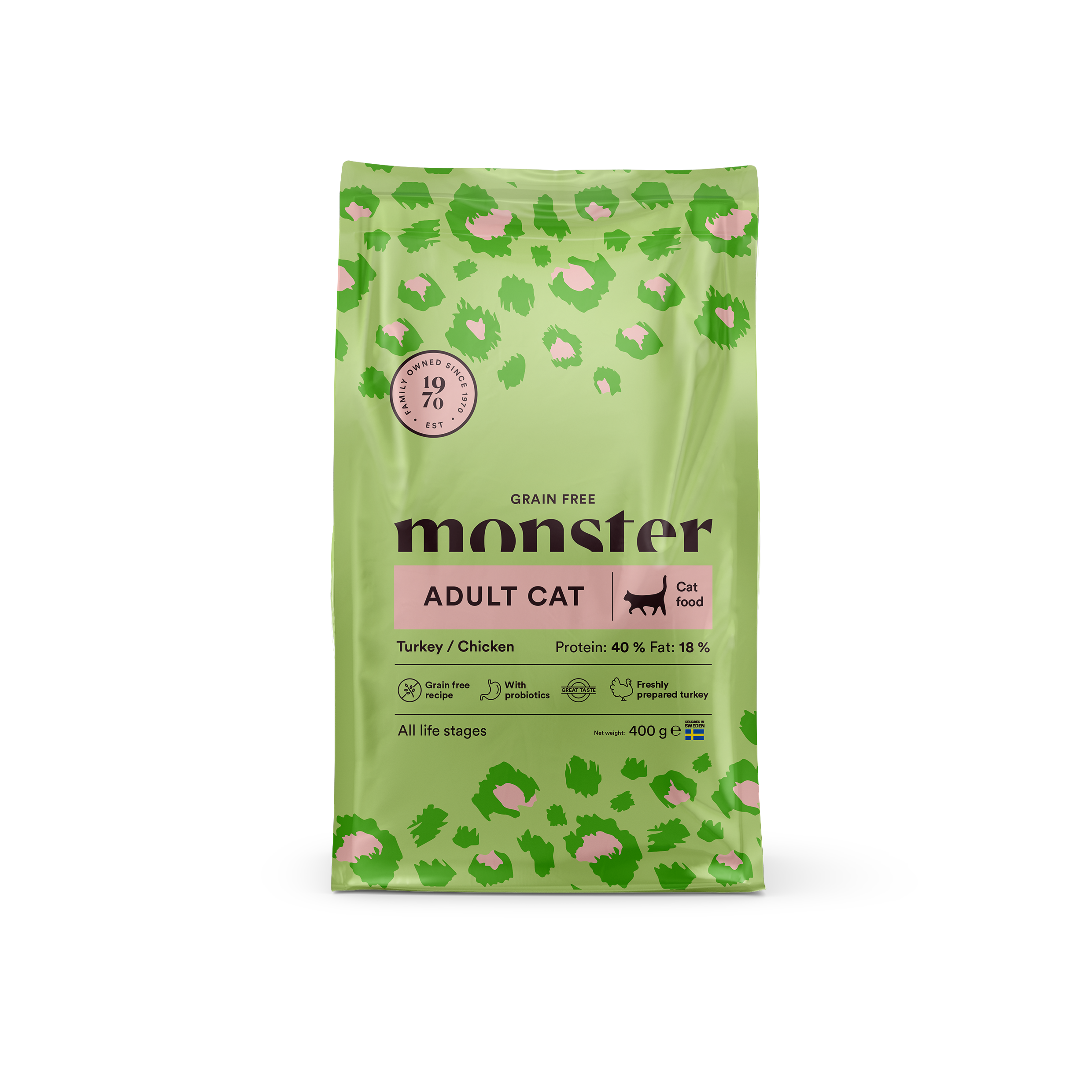 Monster Cat Grain Free Adult Turkey/Chicken 400 g