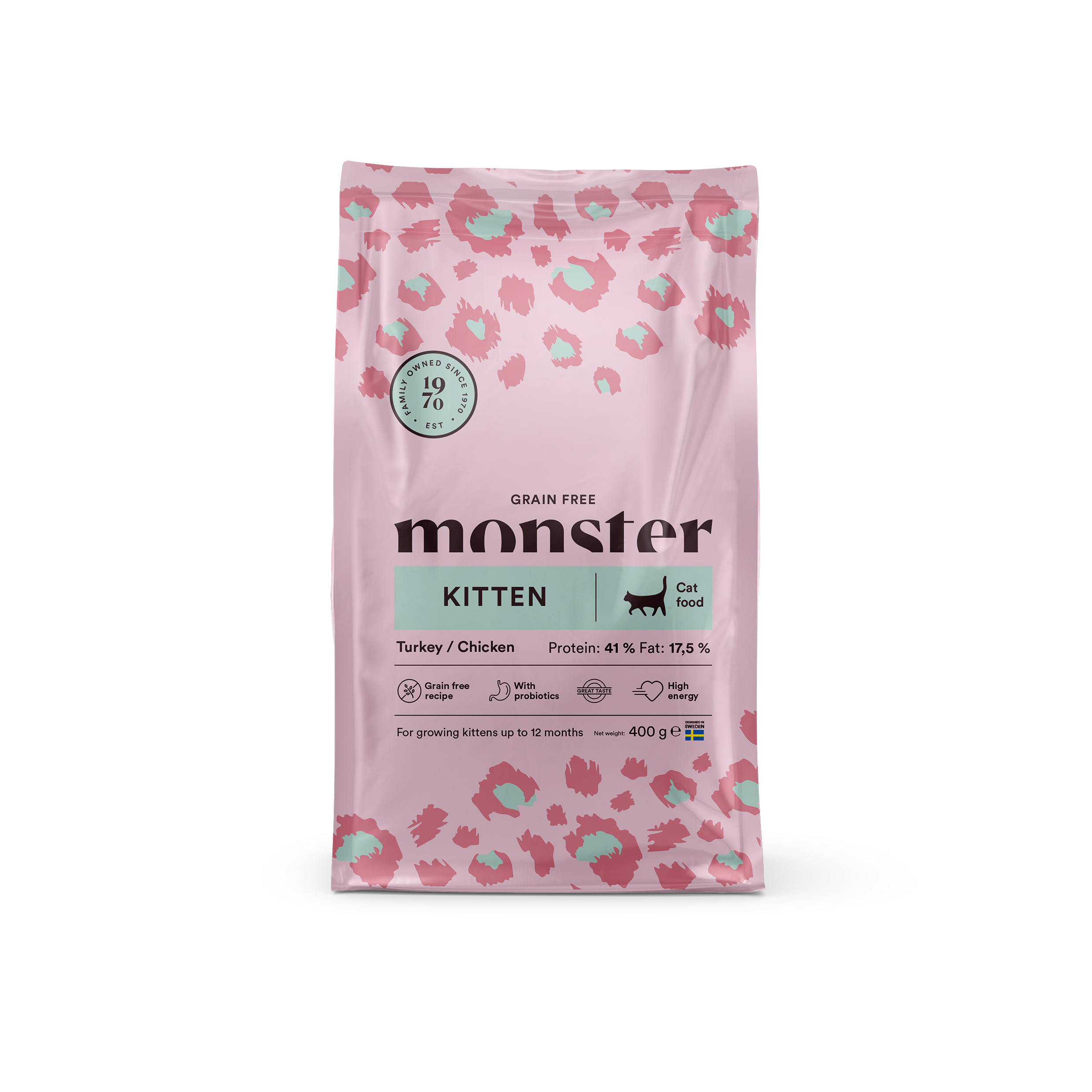 Monster Cat Grain Free Kitten Turkey/Chicken 400 g