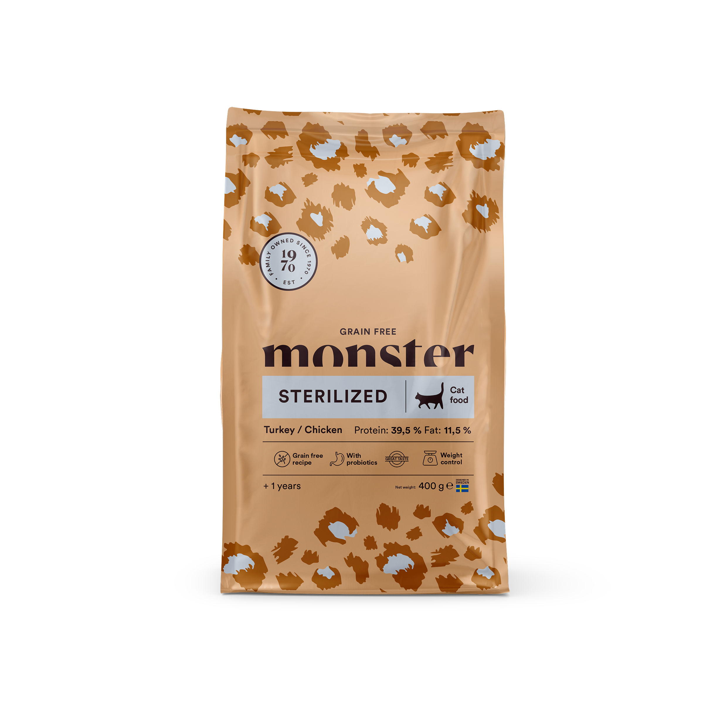 Monster Cat Grain Free Sterilized Turkey/Chicken 400 g Monster Cat Grain Free Sterilized Turkey/Chicken 400 g