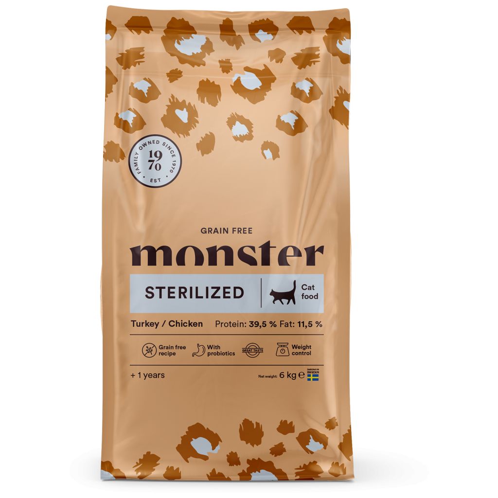 Monster Cat Grain Free Sterilized Turkey/Chicken 6 kg