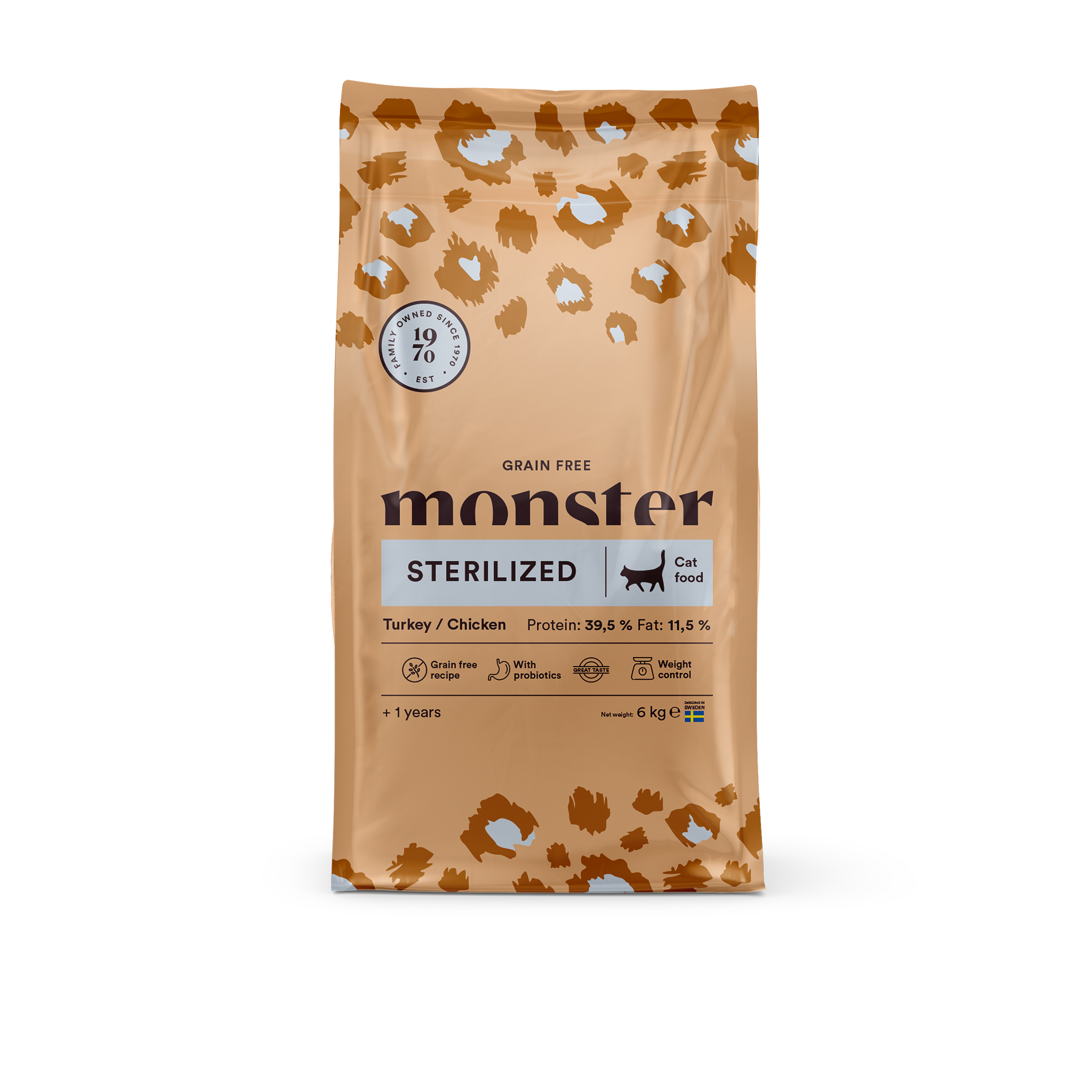 Monster Cat Grain Free Sterilized Turkey/Chicken 6 kg