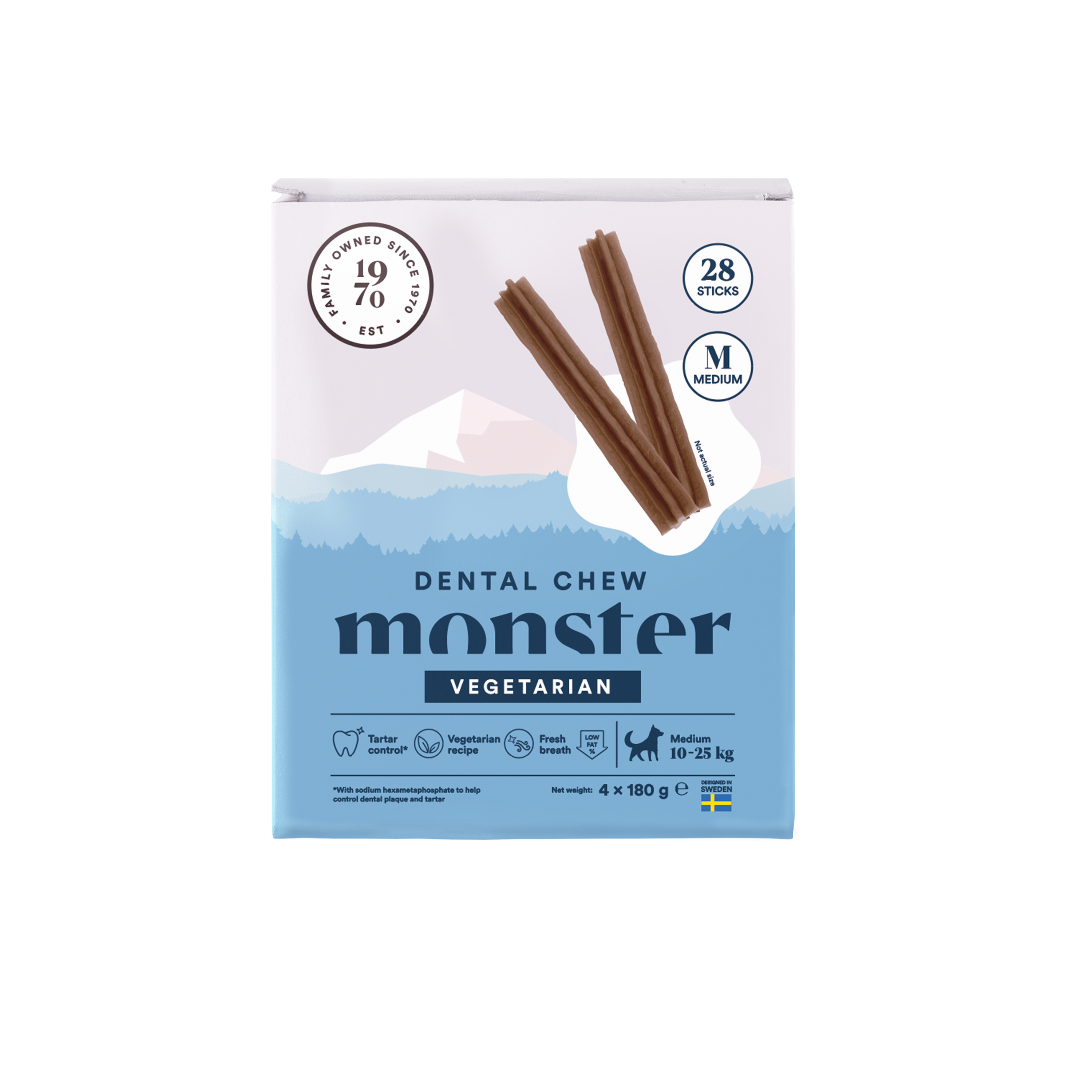 Monster Dog Dental Chew Vegetarian Medium Month 28 pcs 720 g