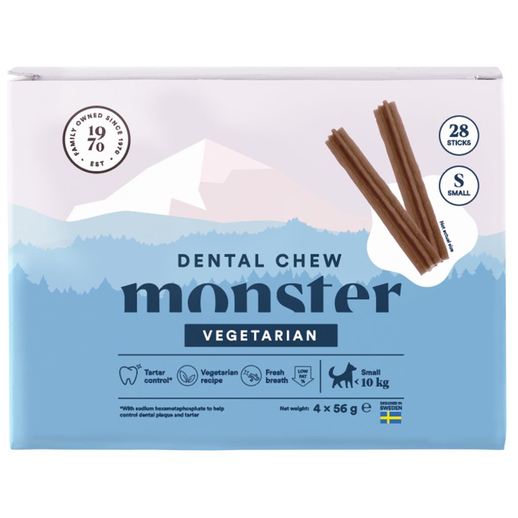 Monster Dog Dental Chew Vegetarian Small Month 28 pcs 224 g