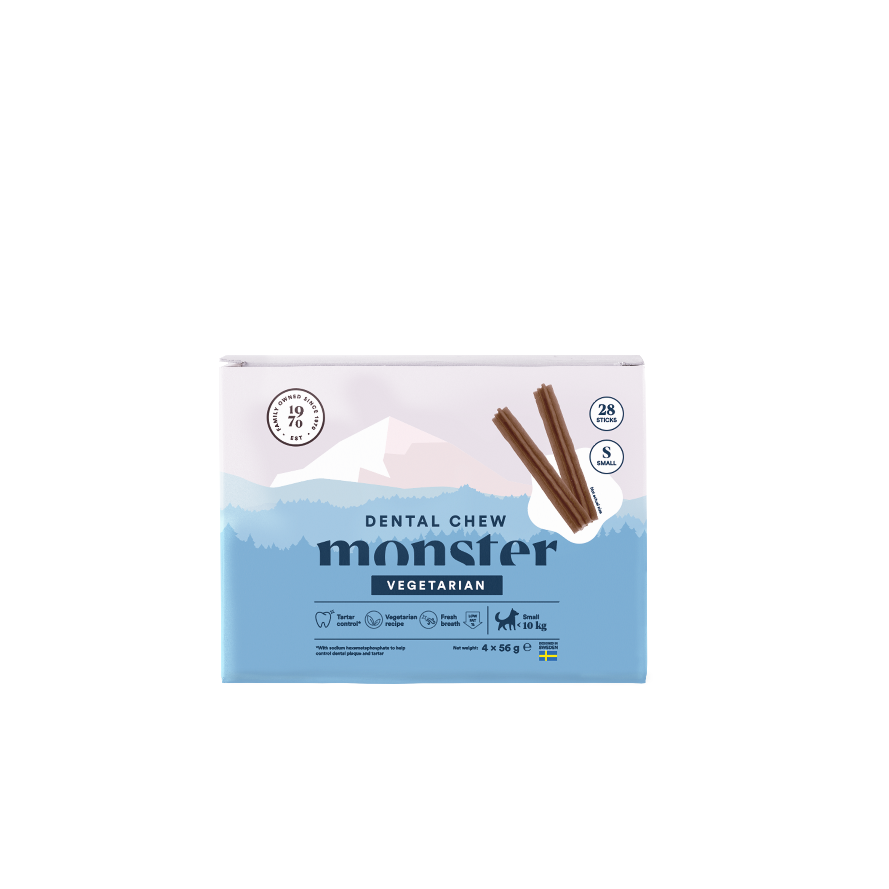 Monster Dog Dental Chew Vegetarian Small Month 28 pcs 224 g
