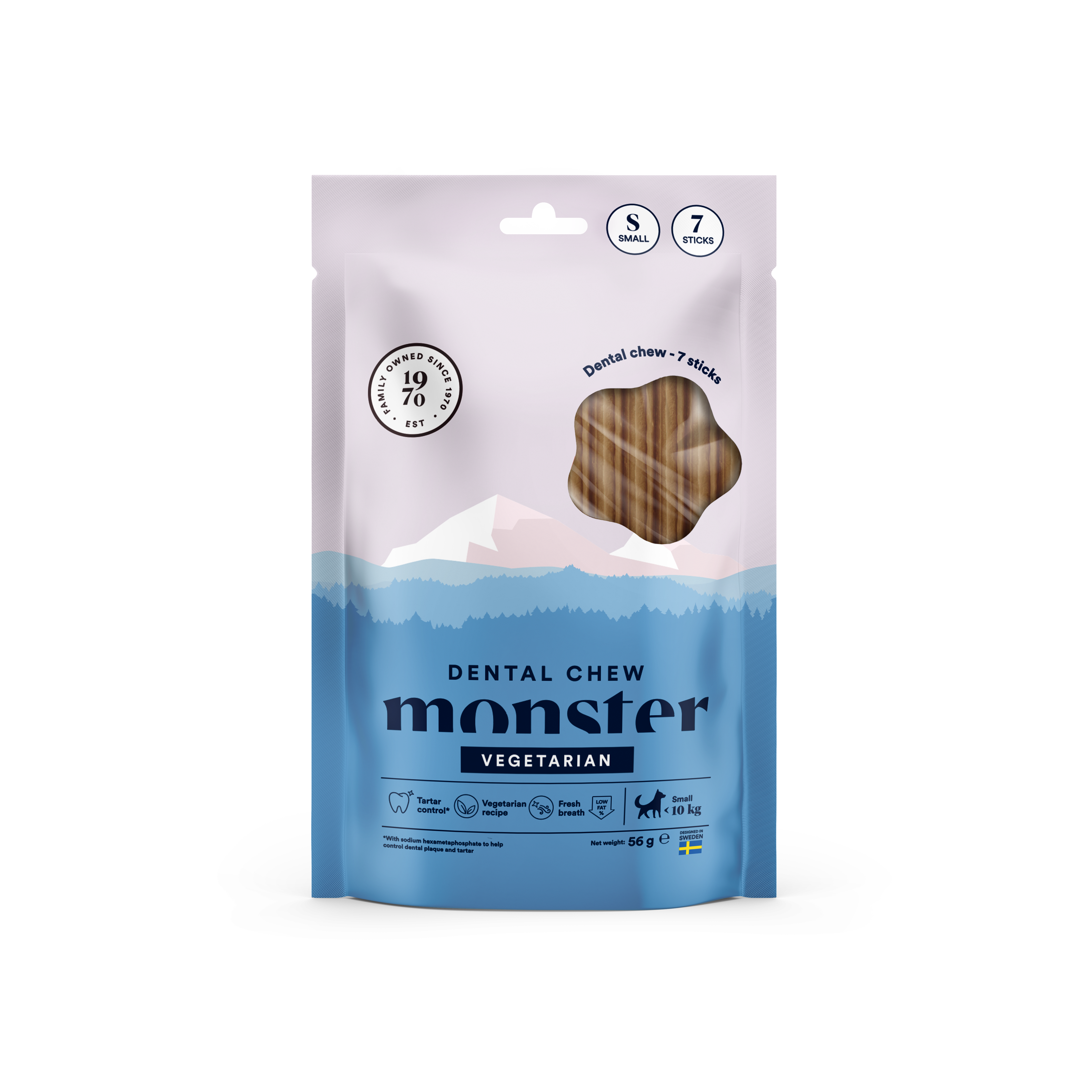 Monster Dog Dental Chew Vegetarian Small Week 7 pcs 56 g