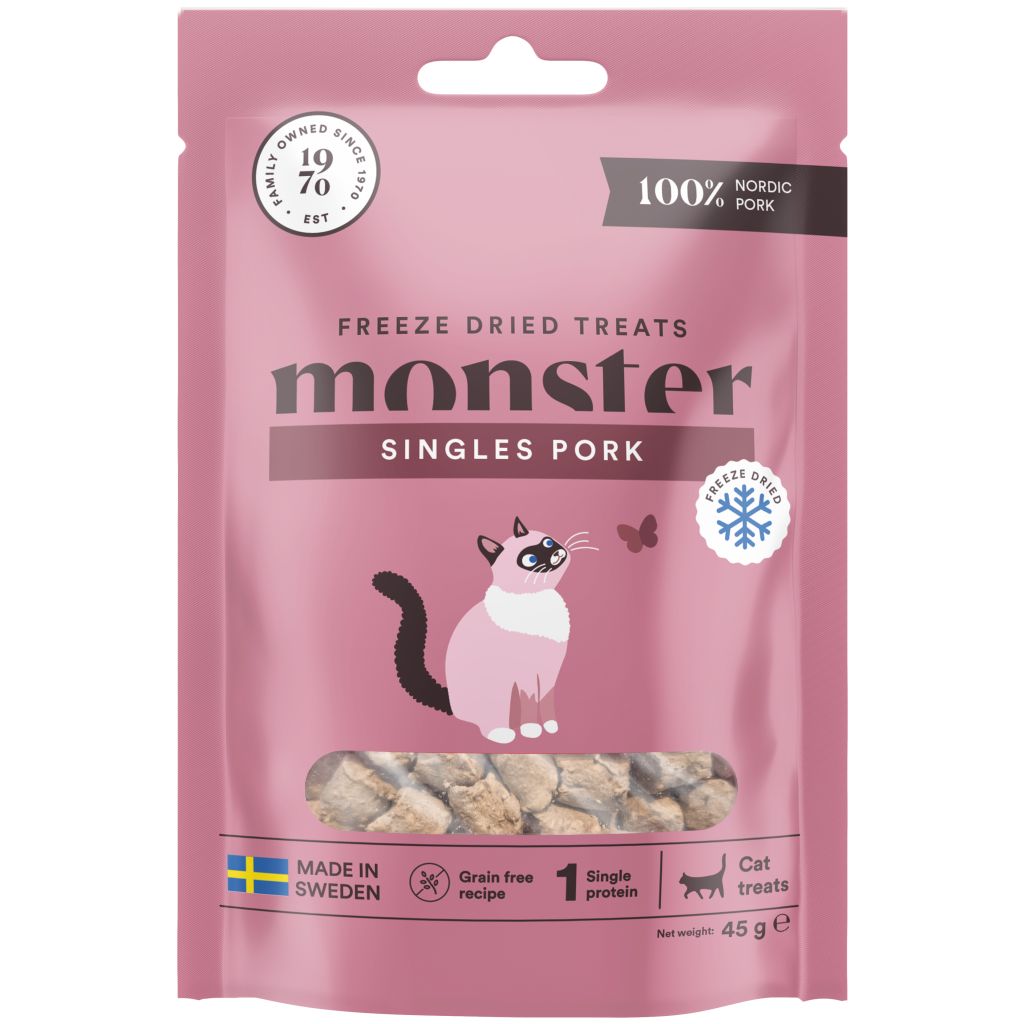 Monster Cat Treats Freeze dried Pork 45 g