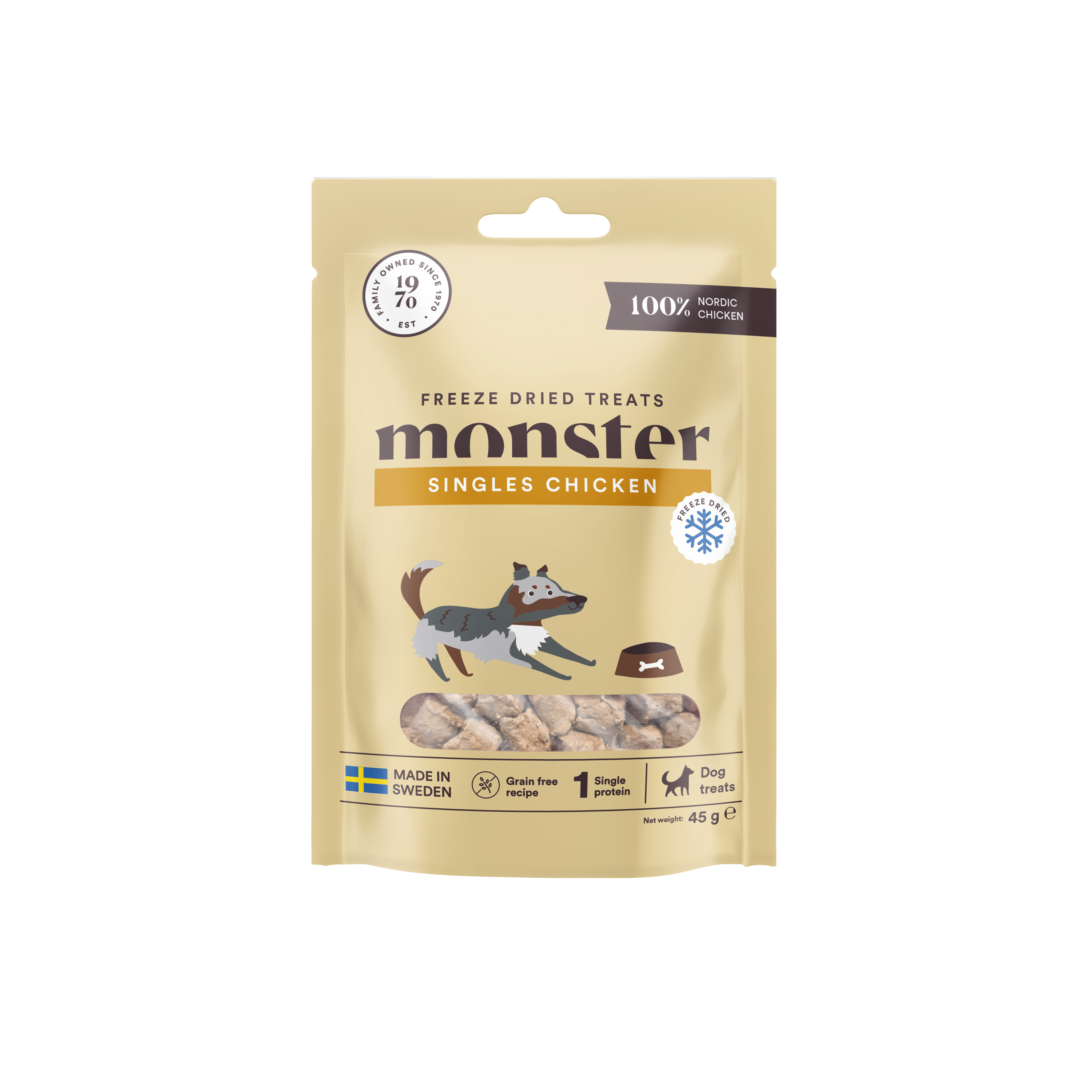 Monster Dog Treats Freeze dried Chicken 45 g