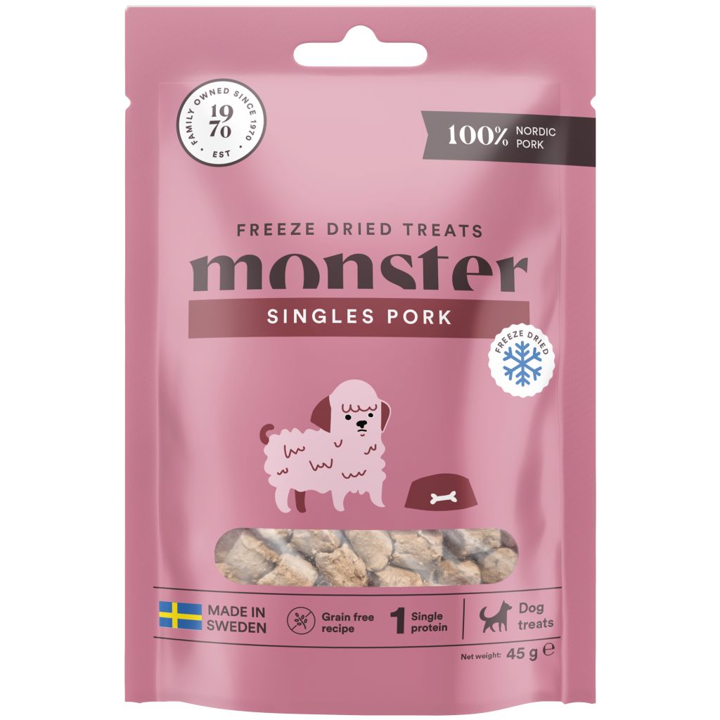 Monster Dog Treats Freeze dried Pork 45 g
