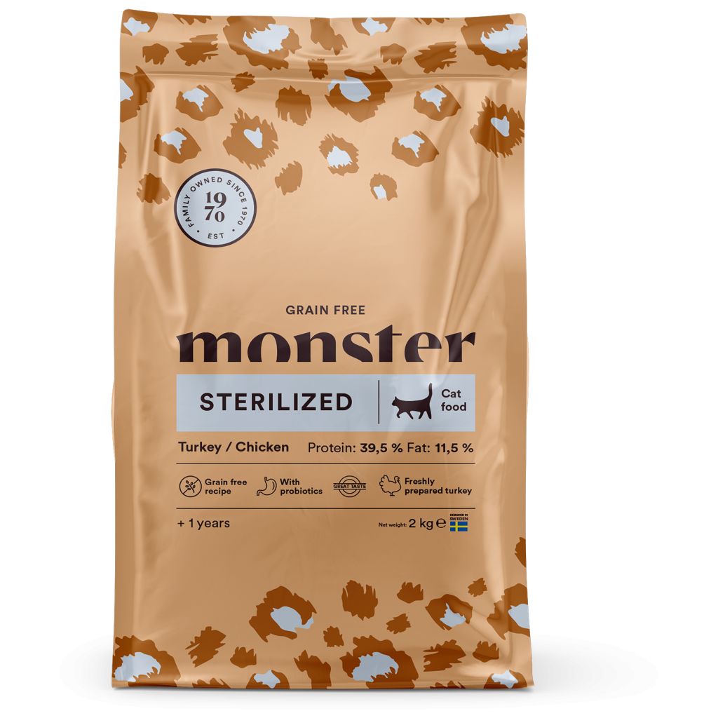 Monster Cat Grain Free Sterilized Turkey/Chicken 2 kg