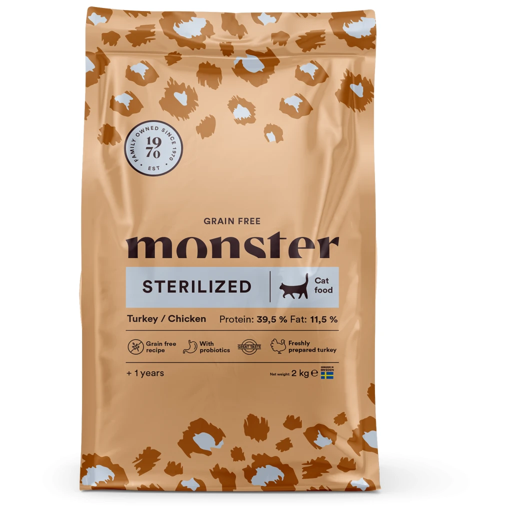 Monster Cat Grain Free Sterilized Turkey/Chicken 2 kg