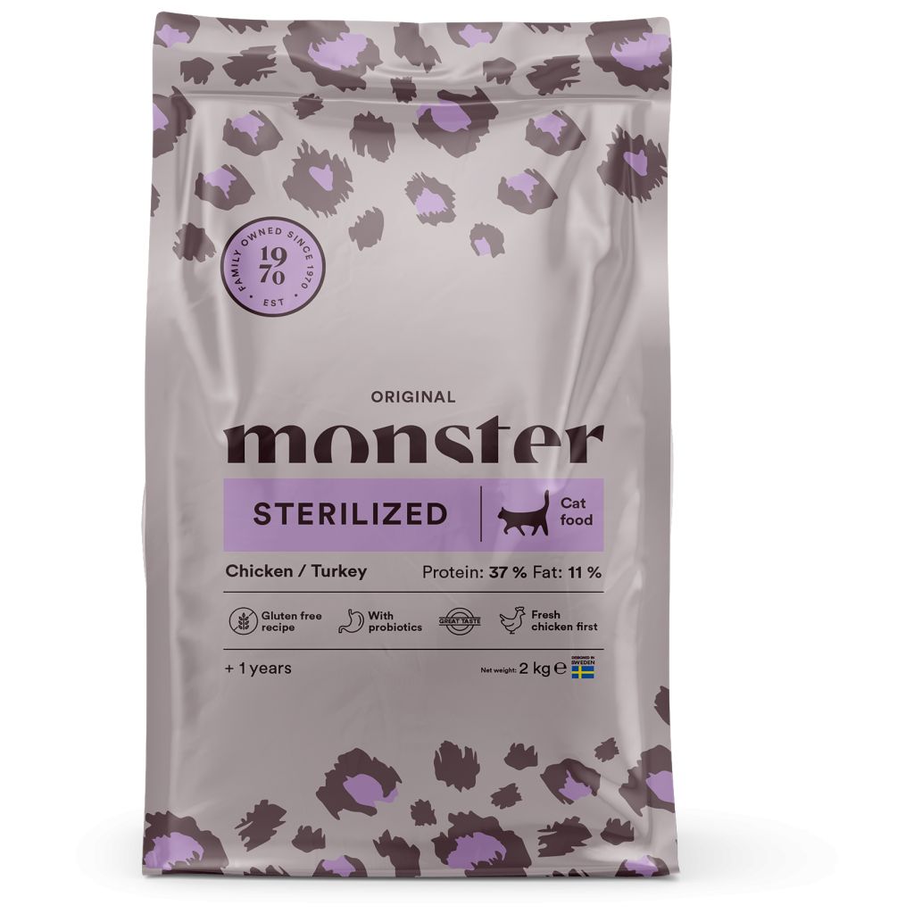 Monster Cat Original Sterilized Chicken/Turkey 2 kg