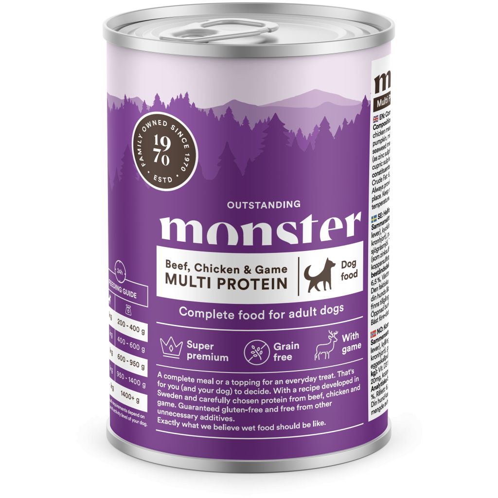 Monster Dog Multi Protein Beef/Chicken/Game Can 400 g