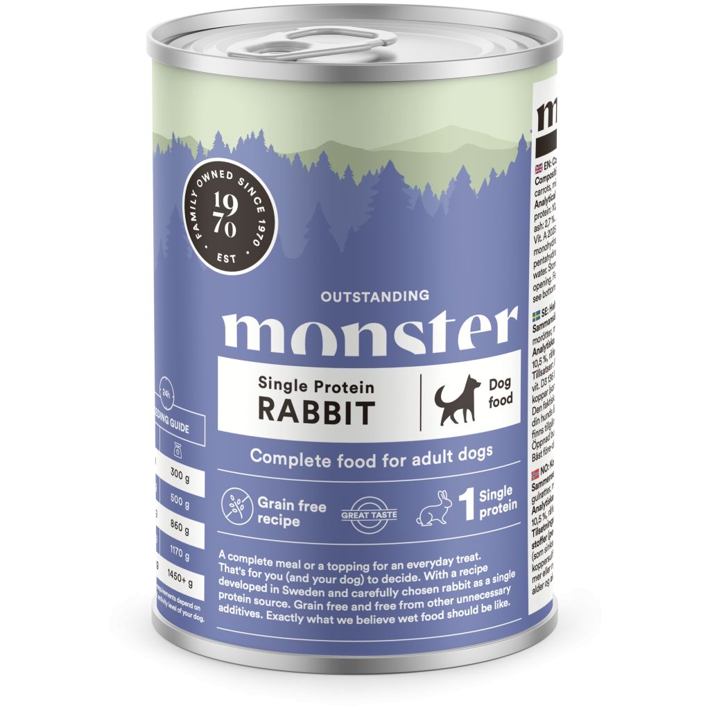 Monster Dog Adult Single Rabbit Can 400 g