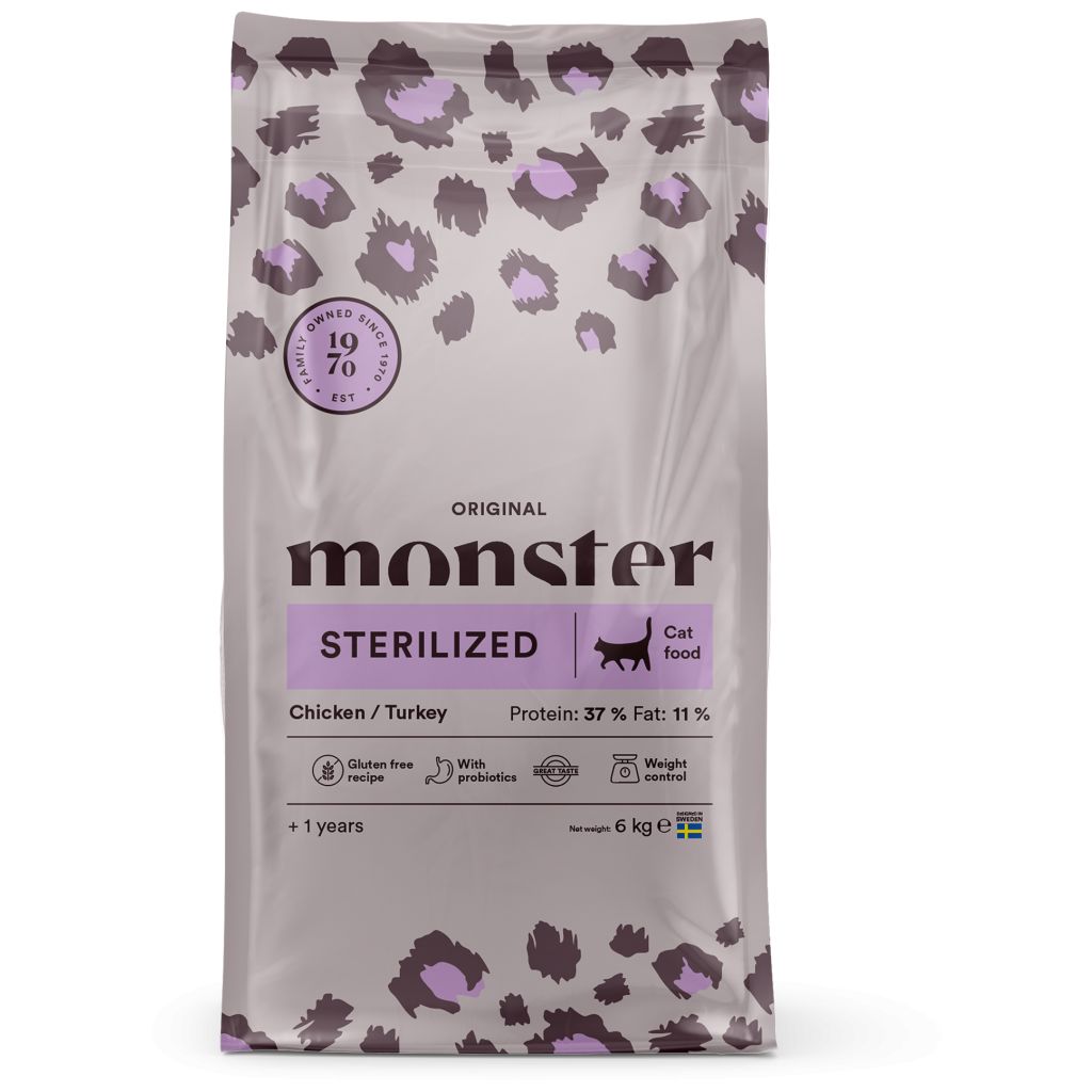 Monster Cat Original Sterilized Chicken/Turkey 6 kg