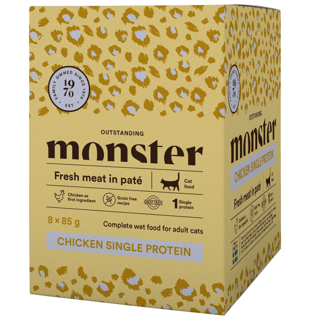 Monster Cat Pouches Adult Chicken 85 g (8-pack)