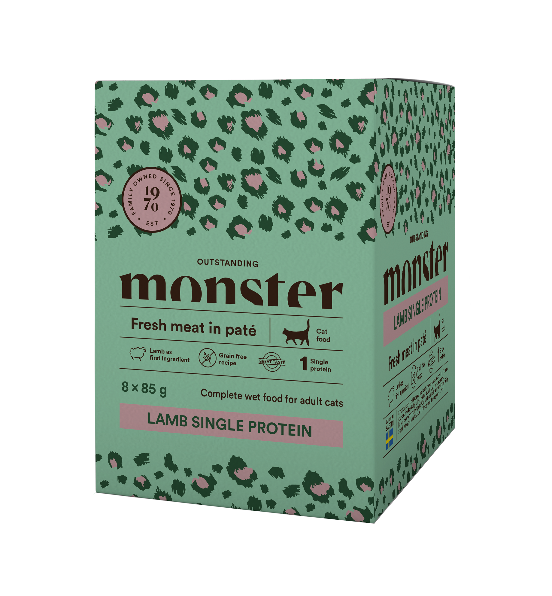Monster Cat Pouches Adult Lamb 85 g (8-pack)