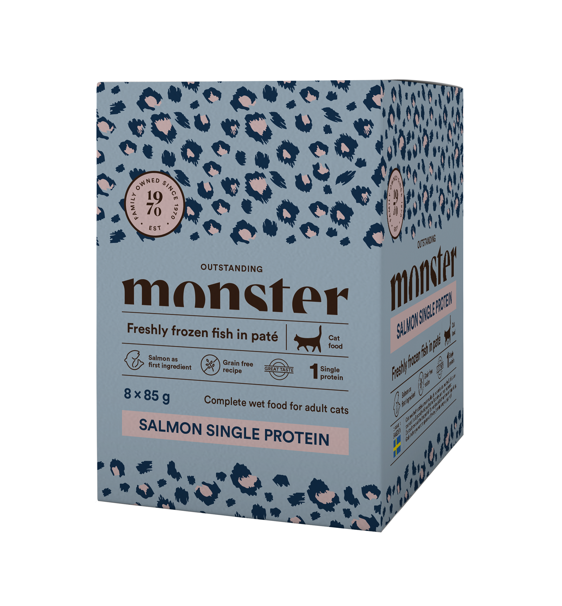 Monster Cat Pouches Adult Salmon 85 g (8-pack)