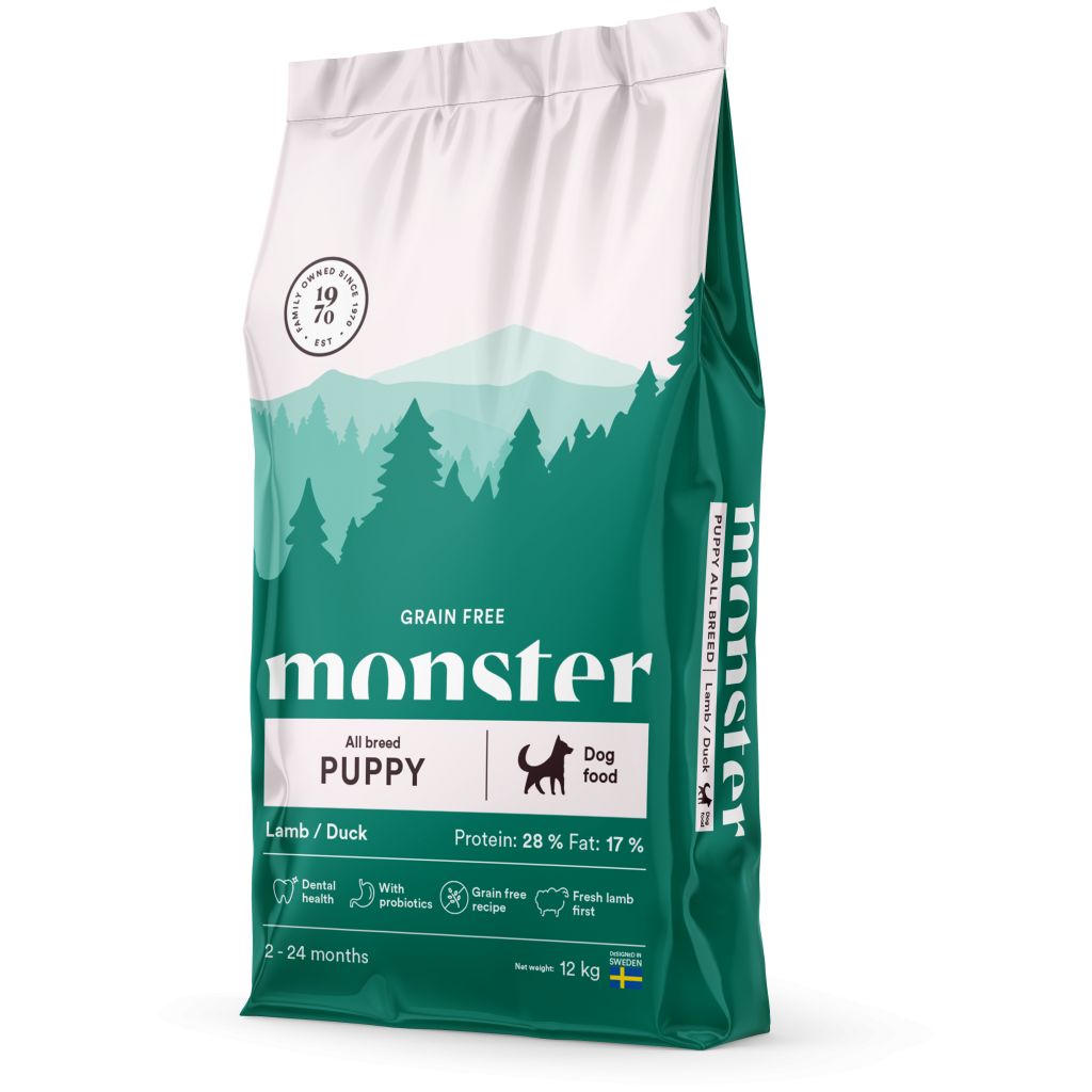 Monster Dog Grain Free Puppy All Breed Lamb/Duck 12 kg