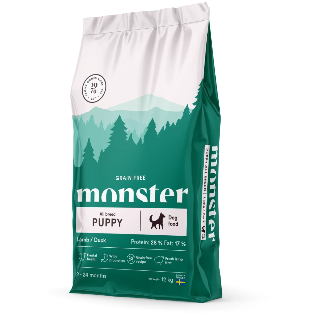 Monster Dog Grain Free Puppy All Breed Lamb/Duck 12 kg