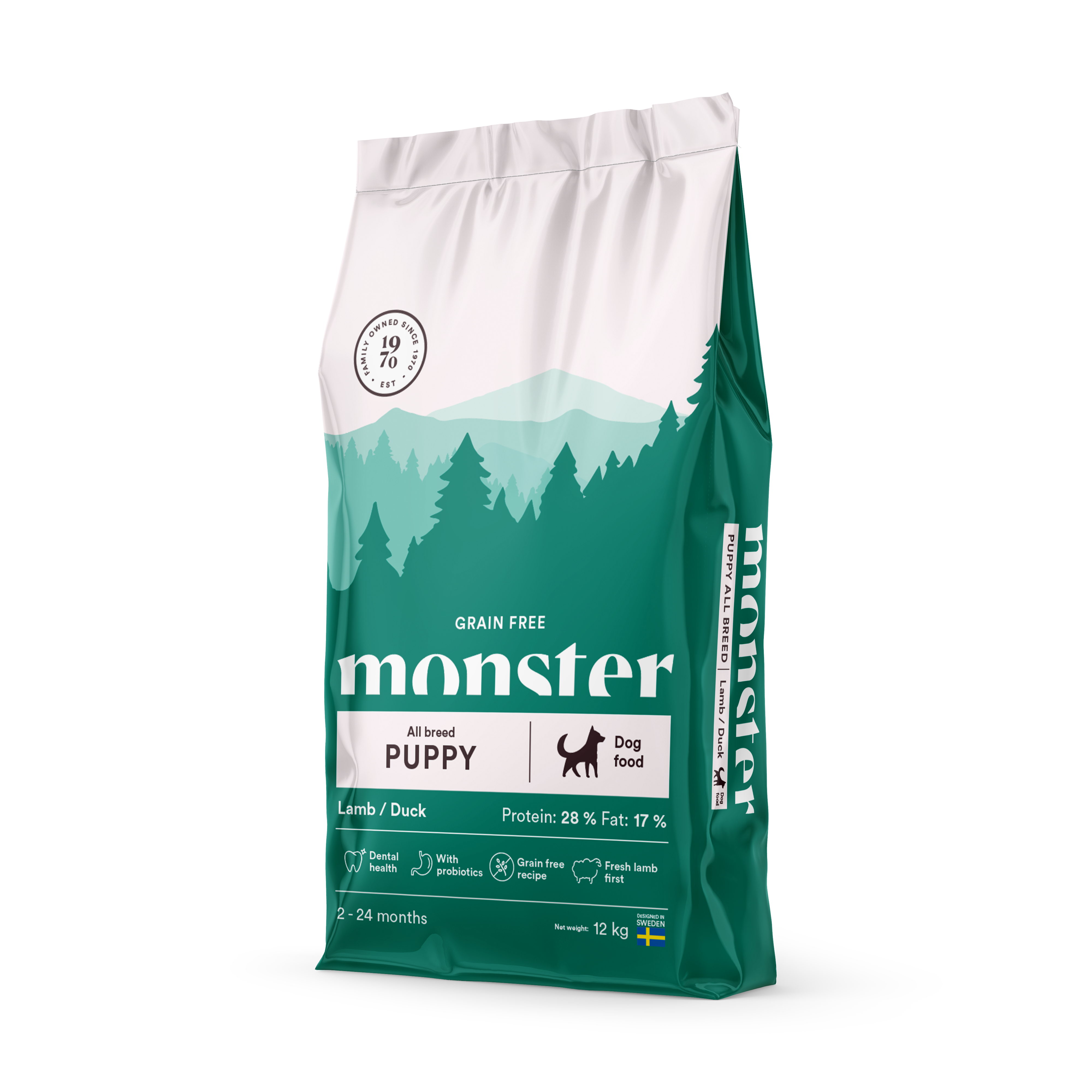 Monster Dog Grain Free Puppy All Breed Lamb/Duck 12 kg