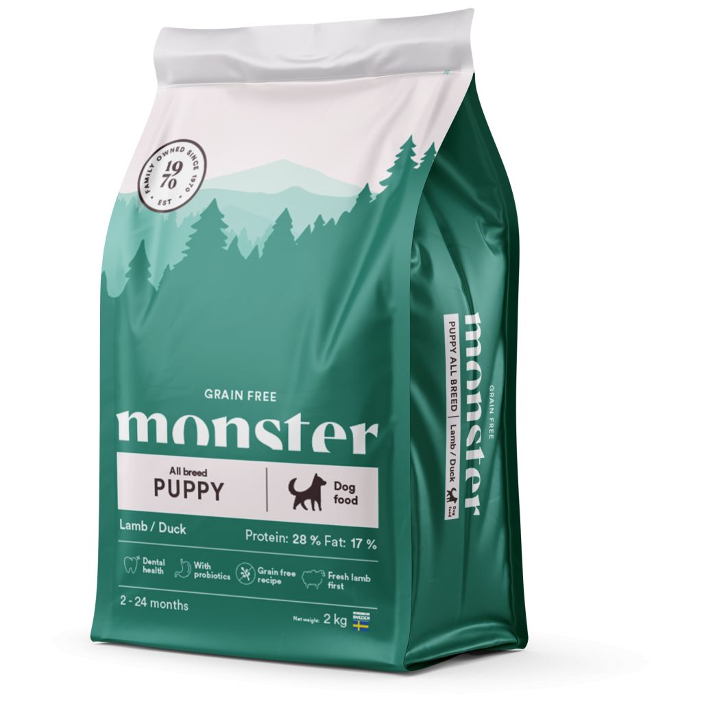 Monster Dog Grain Free Puppy All Breed Lamb/Duck 2 kg