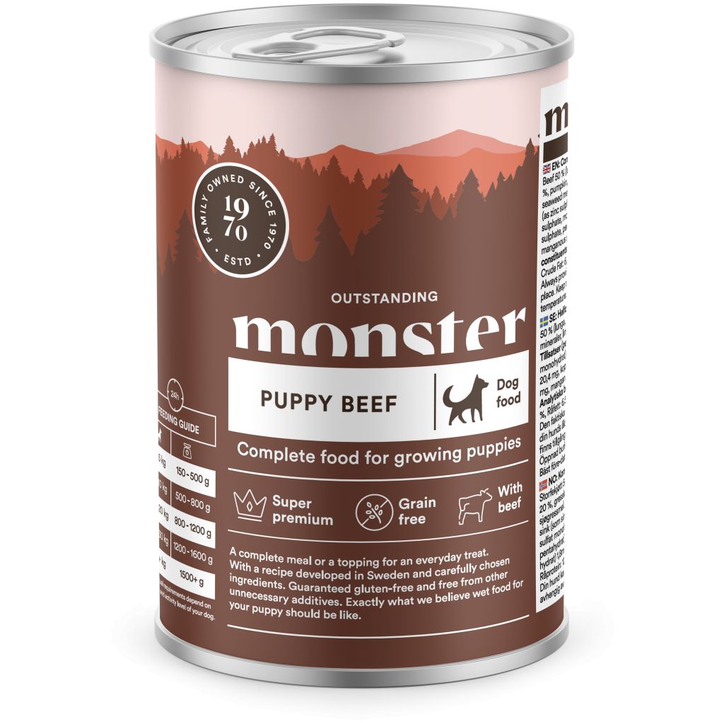 Monster Dog Puppy Beef Can 400 g