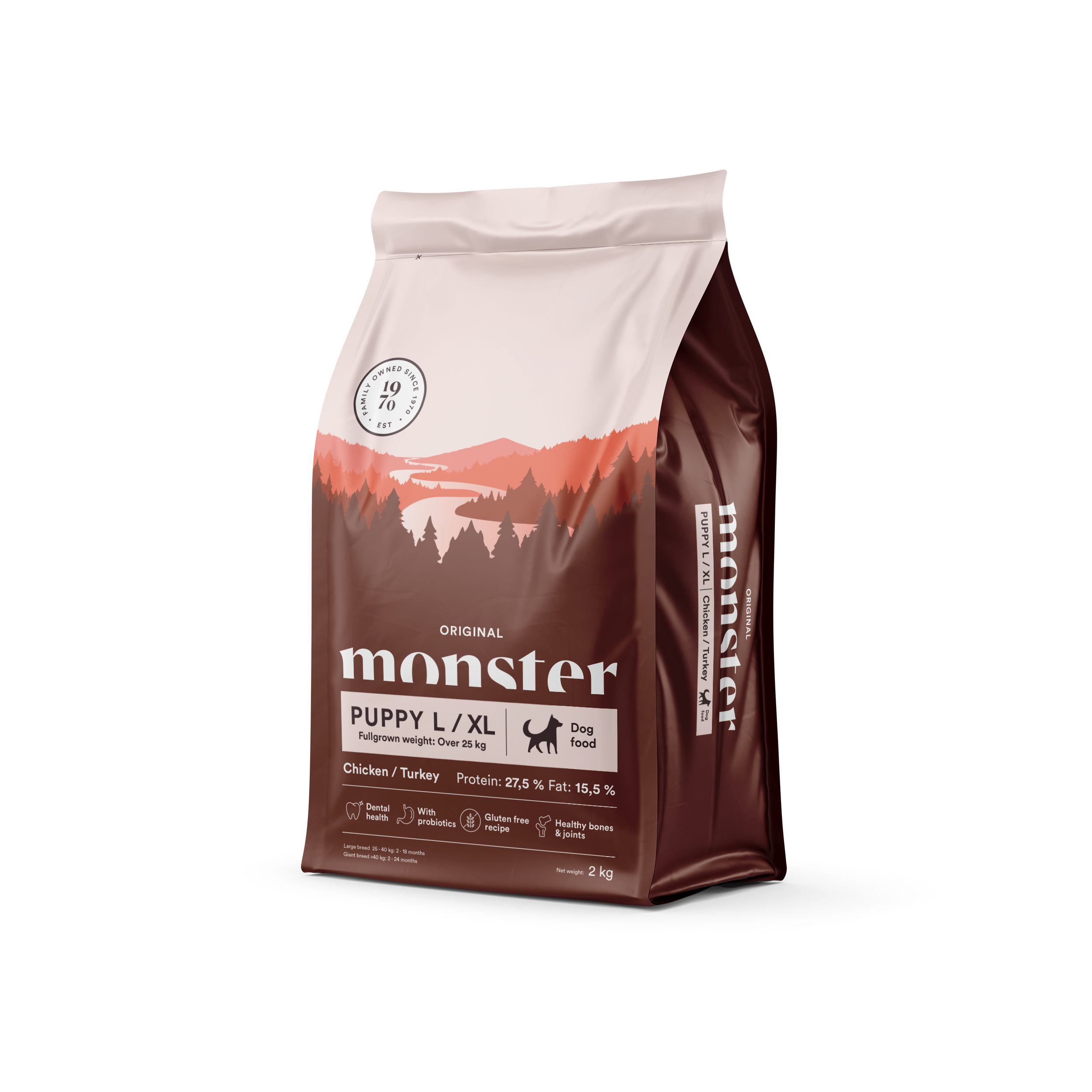 Monster Dog Original Puppy L/ XL Chicken/Turkey 2 kg