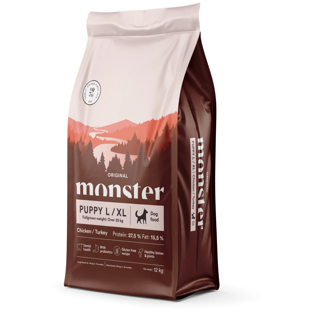 Monster Dog Original Puppy L/ XL Chicken/Turkey 12 kg