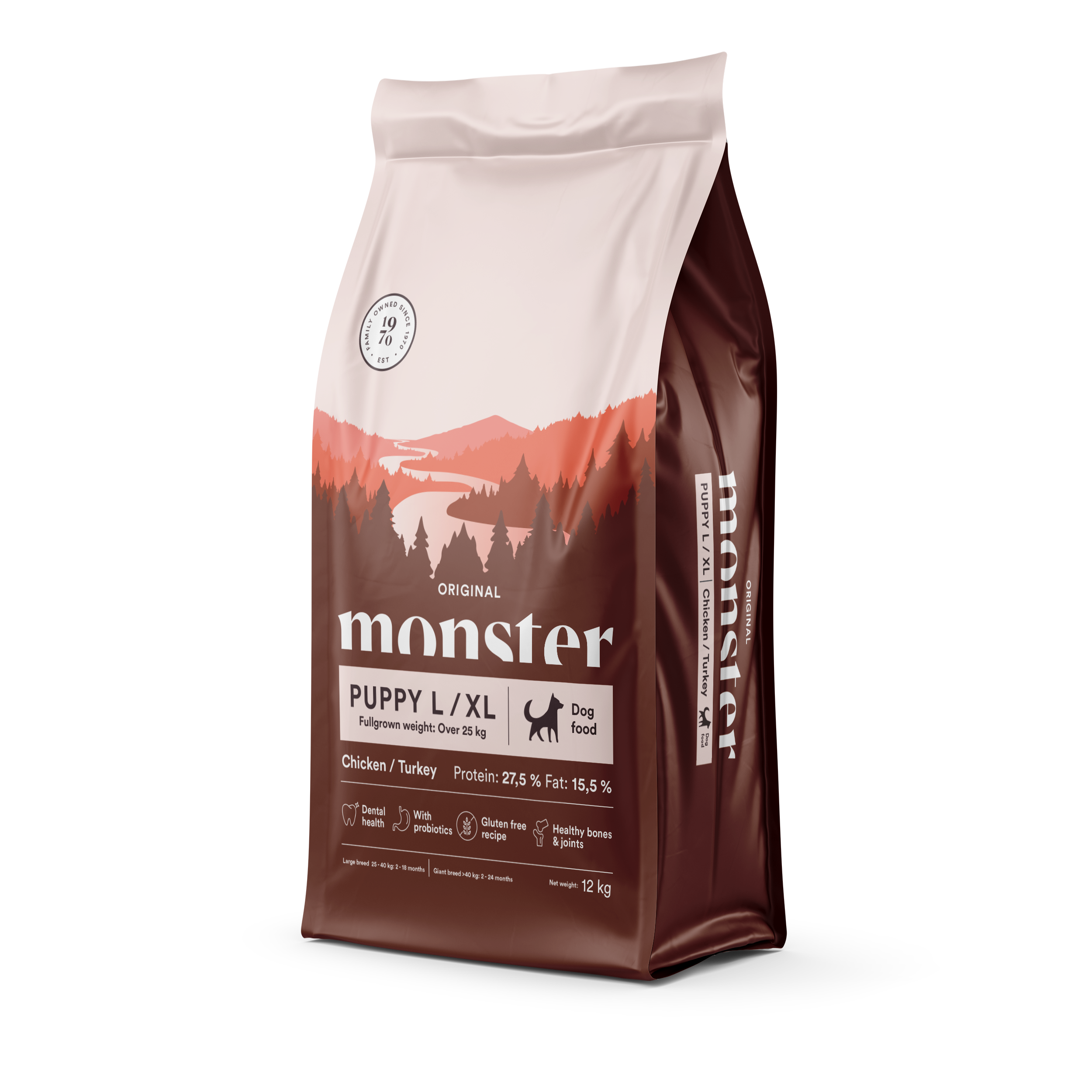 Monster Dog Original Puppy L/ XL Chicken/Turkey 12 kg
