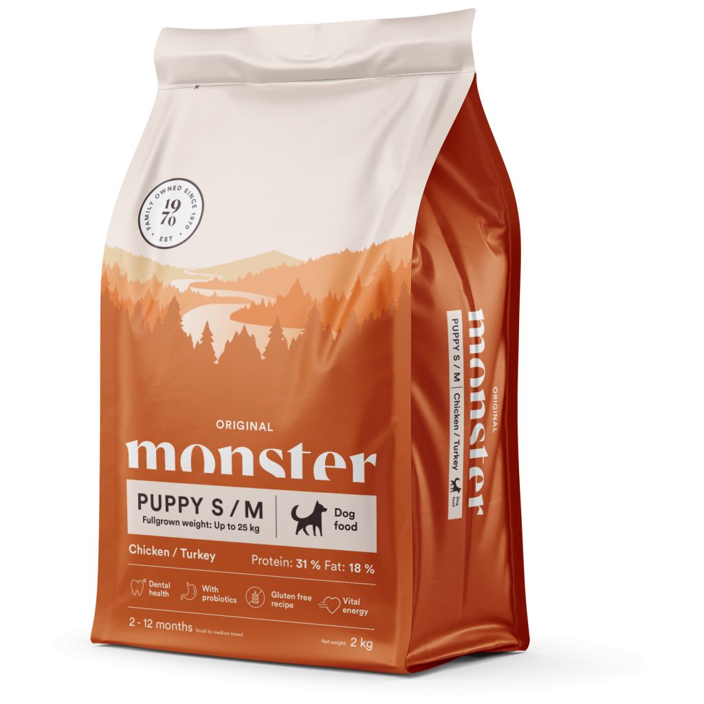 Monster Dog Original Puppy S/M Chicken/Turkey 2 kg