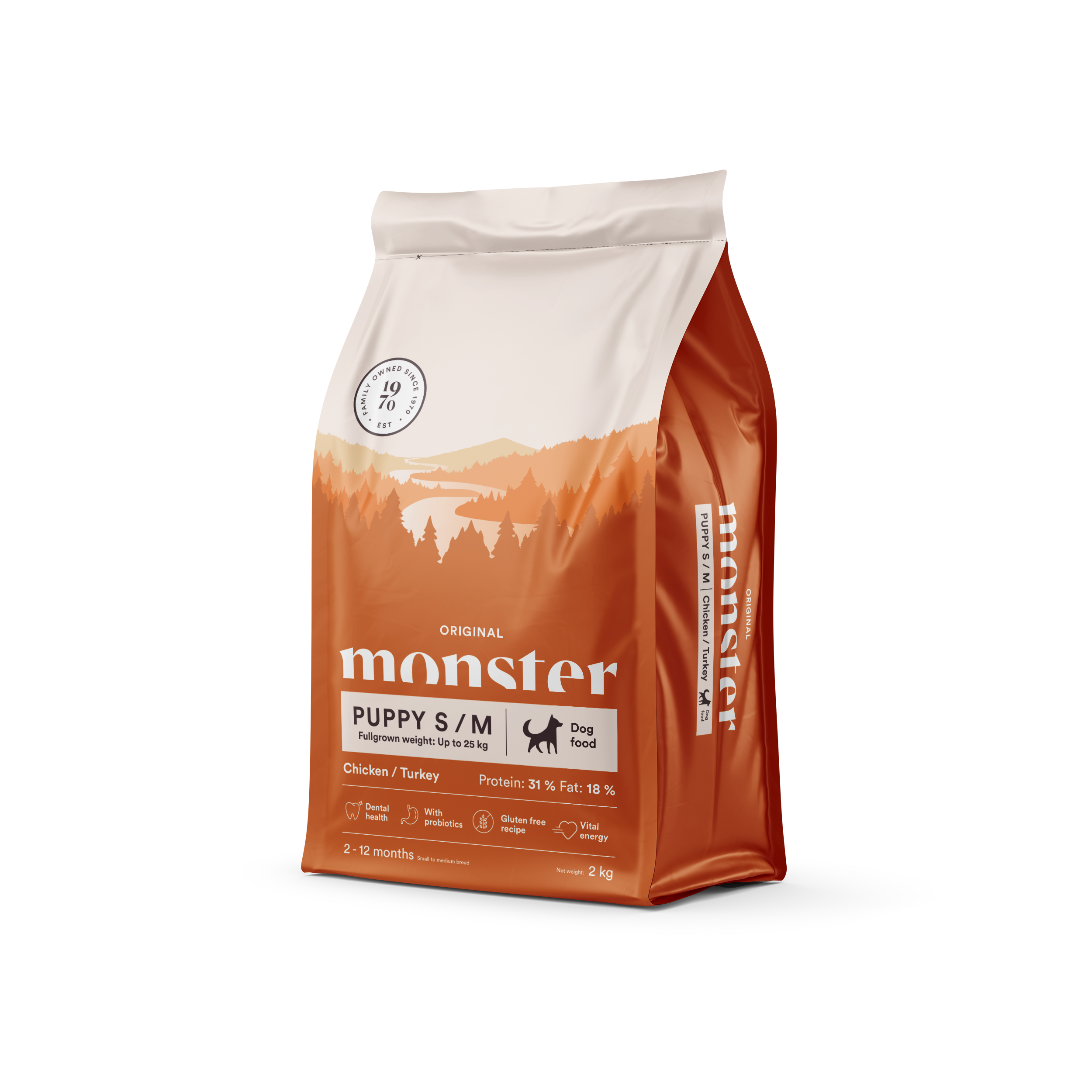 Monster Dog Original Puppy S/M Chicken/Turkey 2 kg